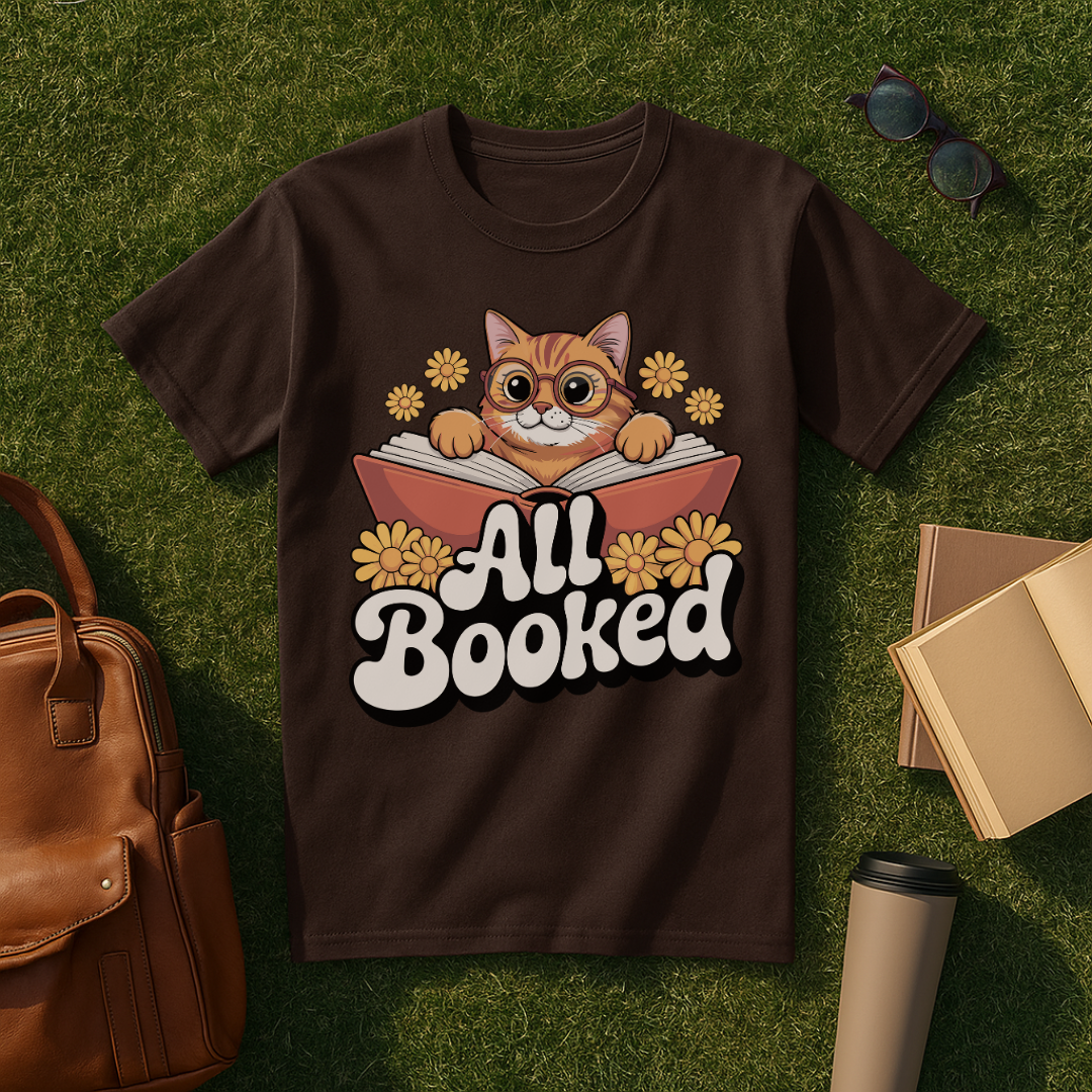 All Booked Cat T-Shirt