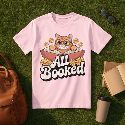 All Booked Cat T-Shirt
