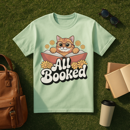 All Booked Cat T-Shirt
