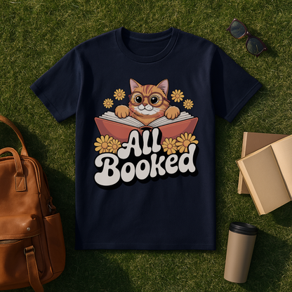 All Booked Cat T-Shirt