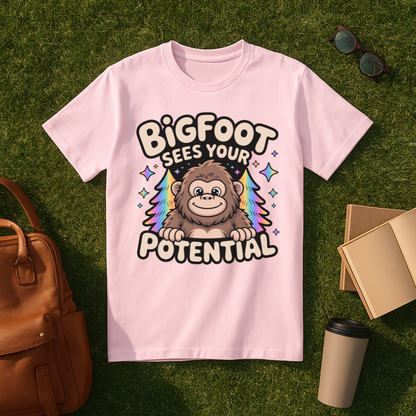 Bigfoot Sees Your Potential T-Shirt
