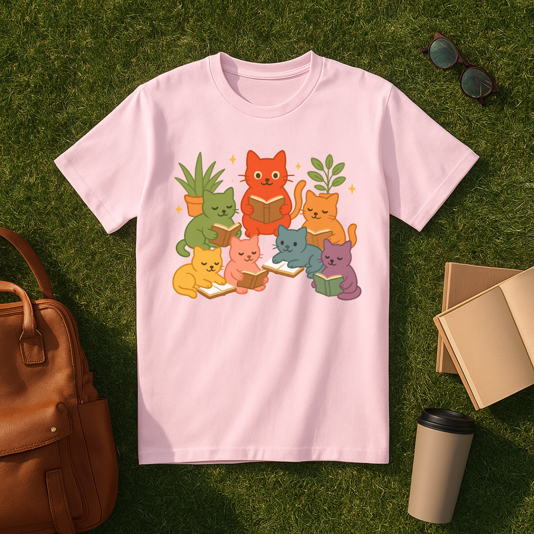 Bookish Pride Cats T-Shirt