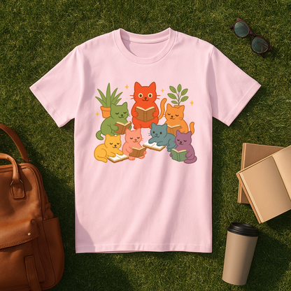Bookish Pride Cats T-Shirt