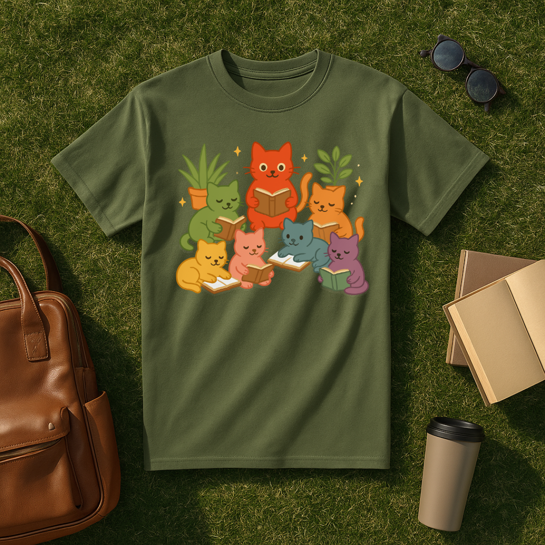 Bookish Pride Cats T-Shirt