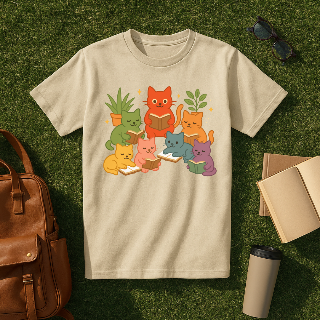 Bookish Pride Cats T-Shirt