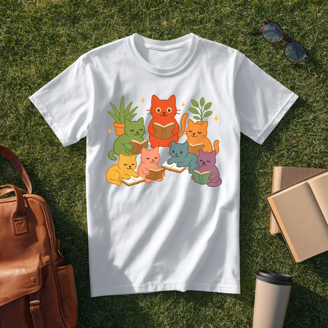 Bookish Pride Cats T-Shirt