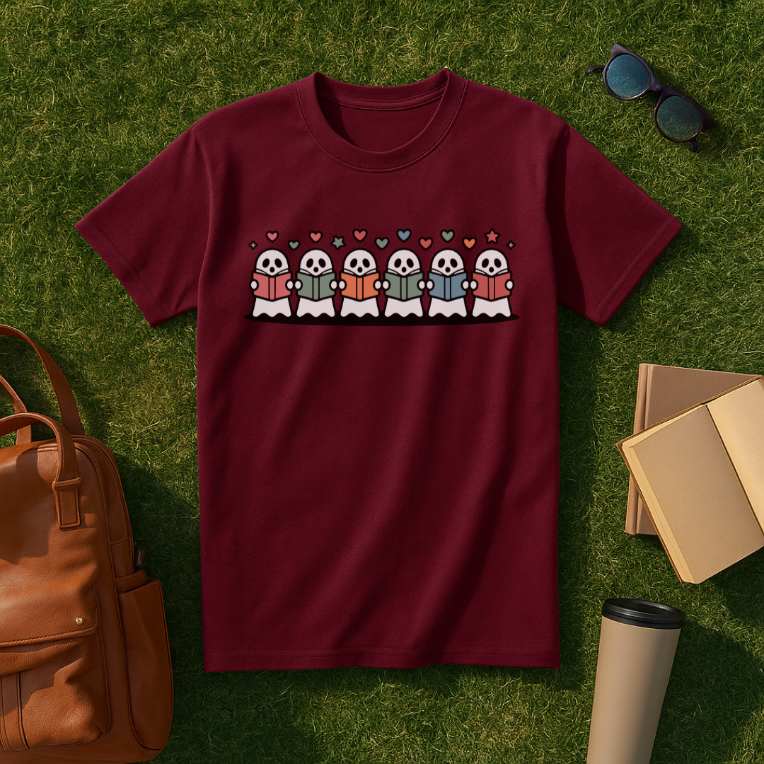 Colorful Bookish Ghosts T-Shirt