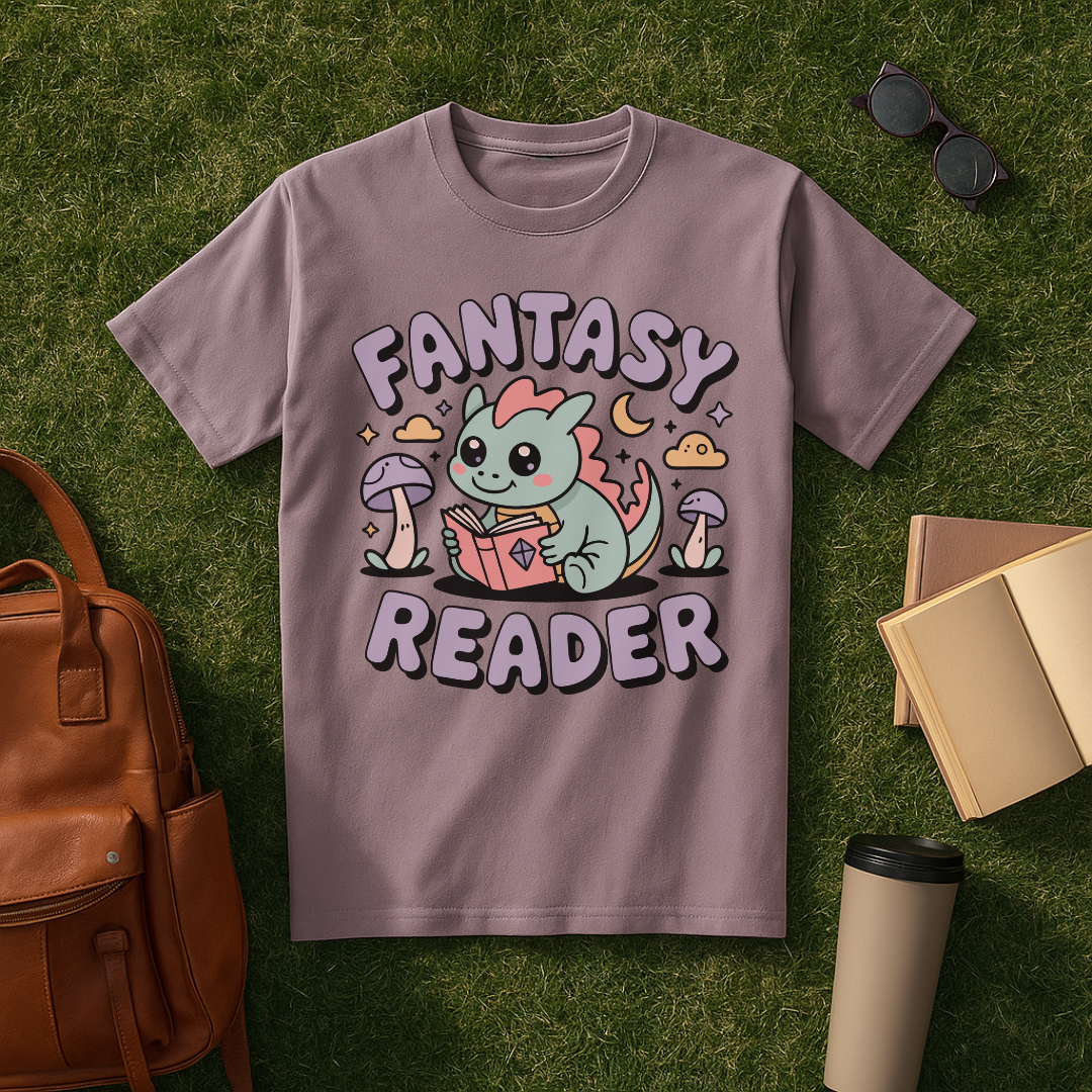 Cute Dragon Fantasy Reader T-Shirt