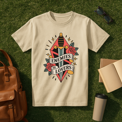 Enemies to Lovers Traditional Tattoo T-Shirt