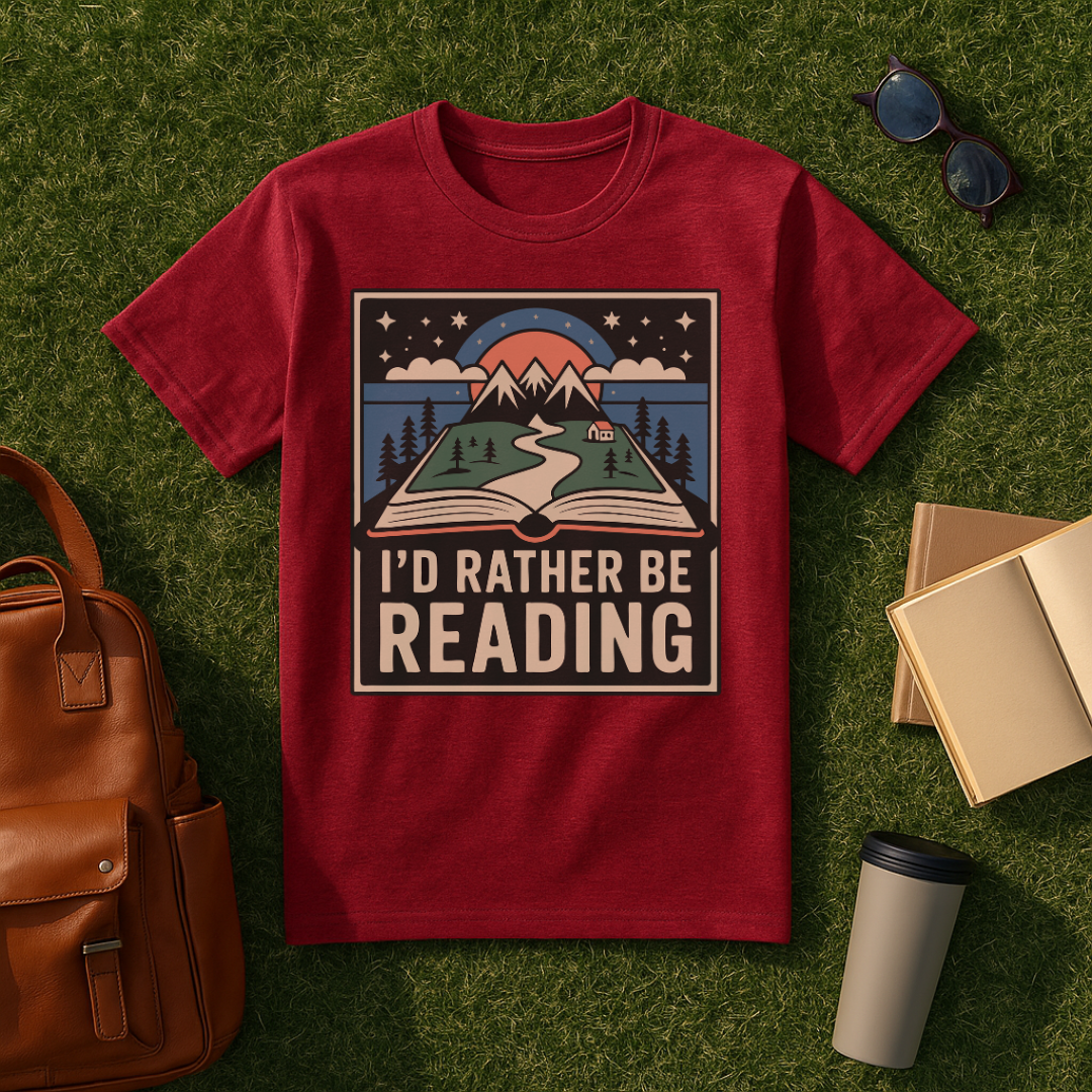 I'd Rather Be Reading Postcard T-Shirt
