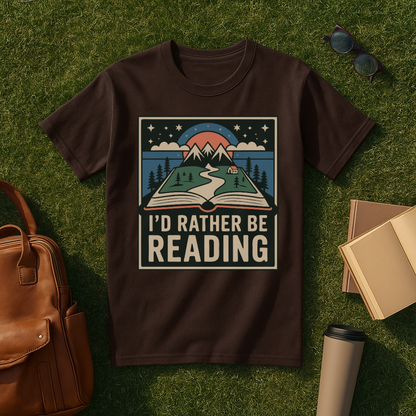 I'd Rather Be Reading Postcard T-Shirt