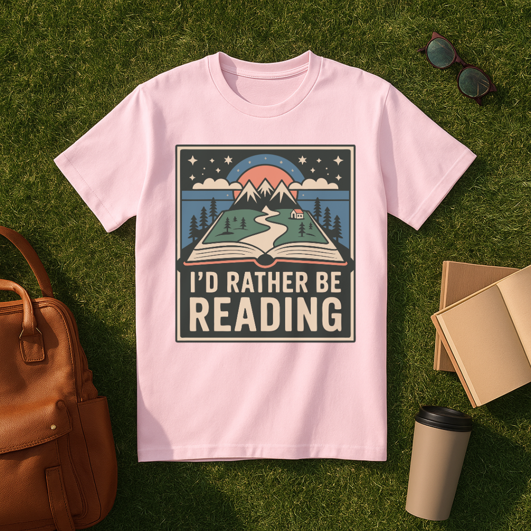 I'd Rather Be Reading Postcard T-Shirt