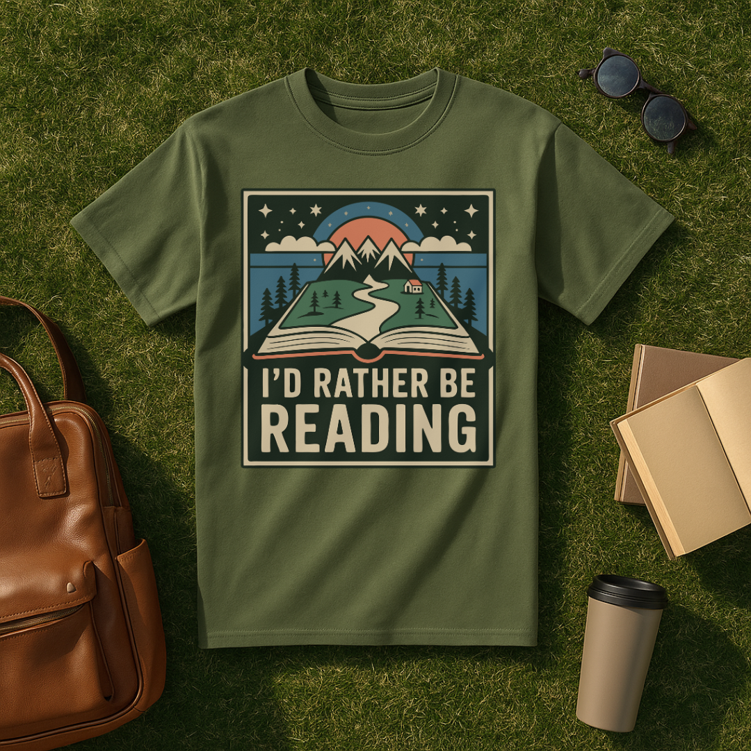 I'd Rather Be Reading Postcard T-Shirt