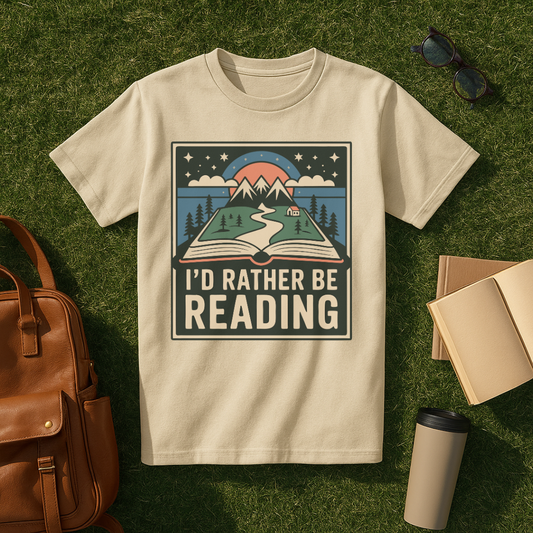 I'd Rather Be Reading Postcard T-Shirt