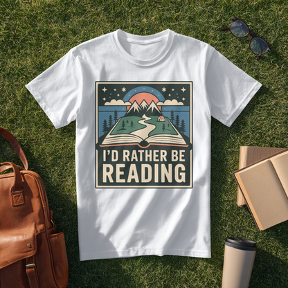 I'd Rather Be Reading Postcard T-Shirt