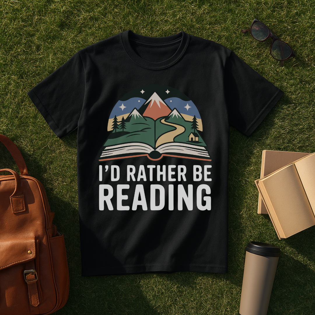 I'd Rather Be Reading Retro T-Shirt