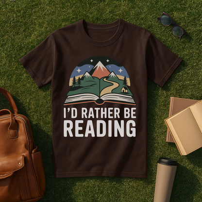 I'd Rather Be Reading Retro T-Shirt