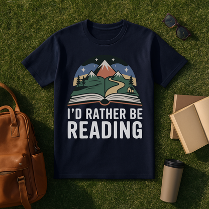I'd Rather Be Reading Retro T-Shirt