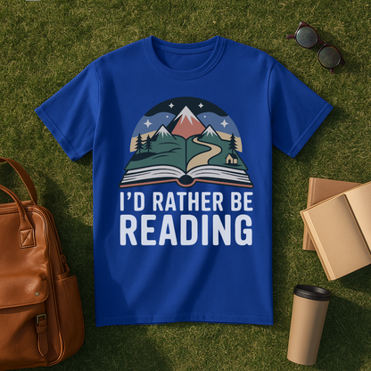 I'd Rather Be Reading Retro T-Shirt