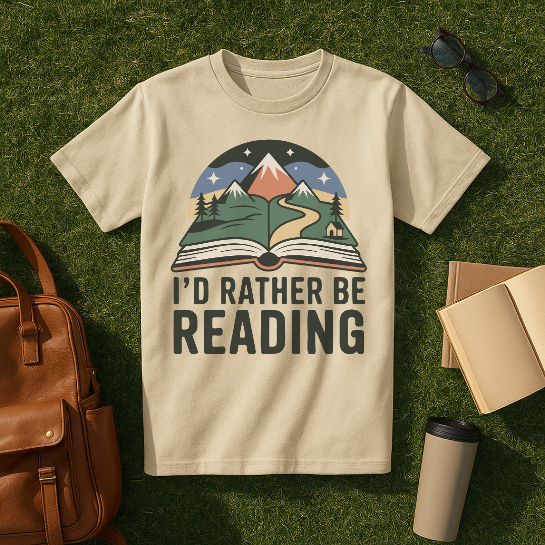 I'd Rather Be Reading Retro T-Shirt