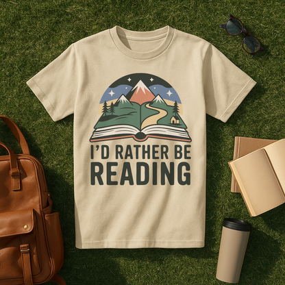 I'd Rather Be Reading Retro T-Shirt