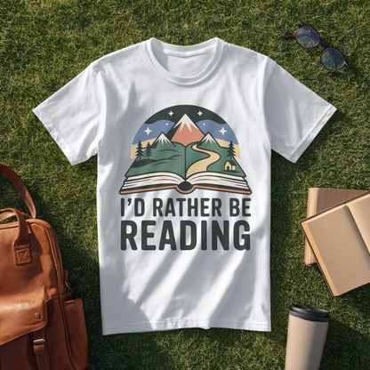 I'd Rather Be Reading Retro T-Shirt