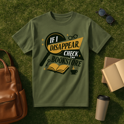 If I Disappear, Check the Bookstore T-Shirt