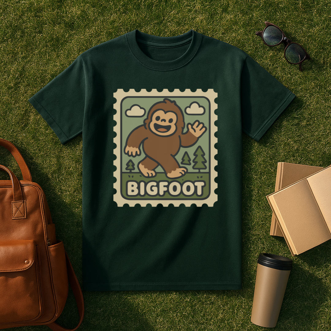 Kawaii Bigfoot Stamp T-Shirt