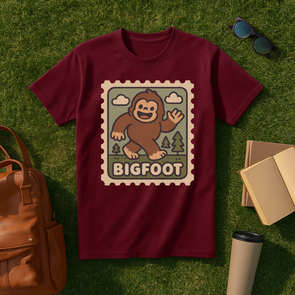 Kawaii Bigfoot Stamp T-Shirt