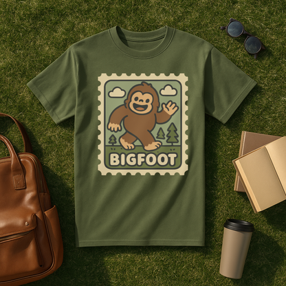 Kawaii Bigfoot Stamp T-Shirt