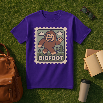 Kawaii Bigfoot Stamp T-Shirt