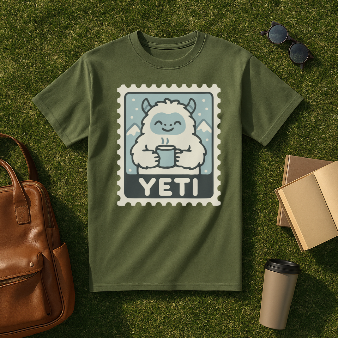 Kawaii Yeti Stamp T-Shirt