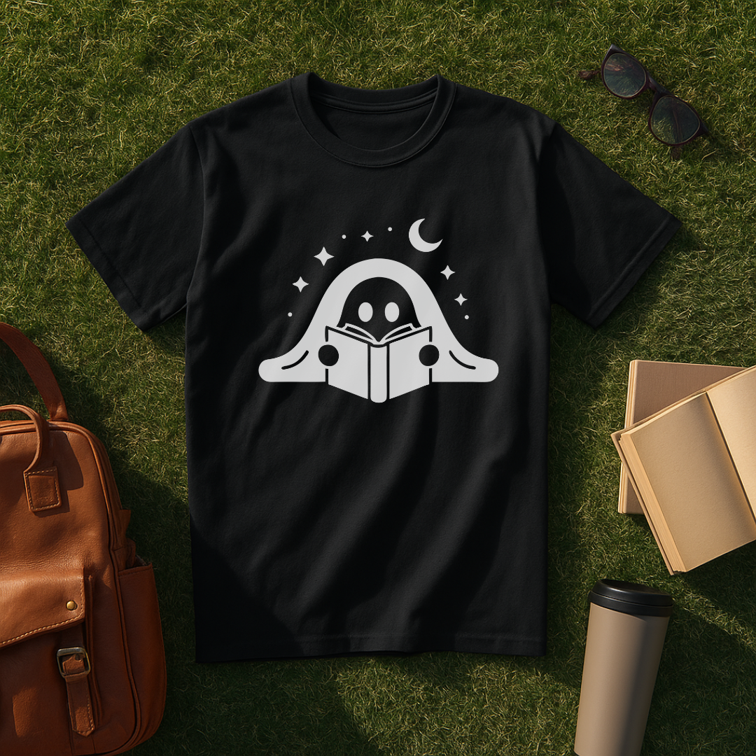 Minimalist Bookish Ghost T-Shirt