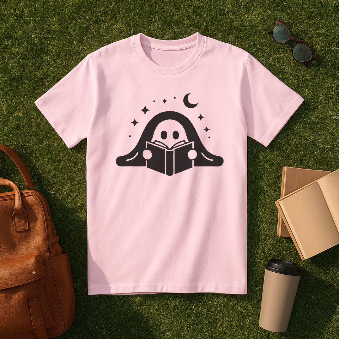 Minimalist Bookish Ghost T-Shirt