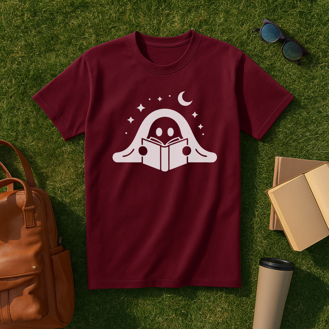 Minimalist Bookish Ghost T-Shirt
