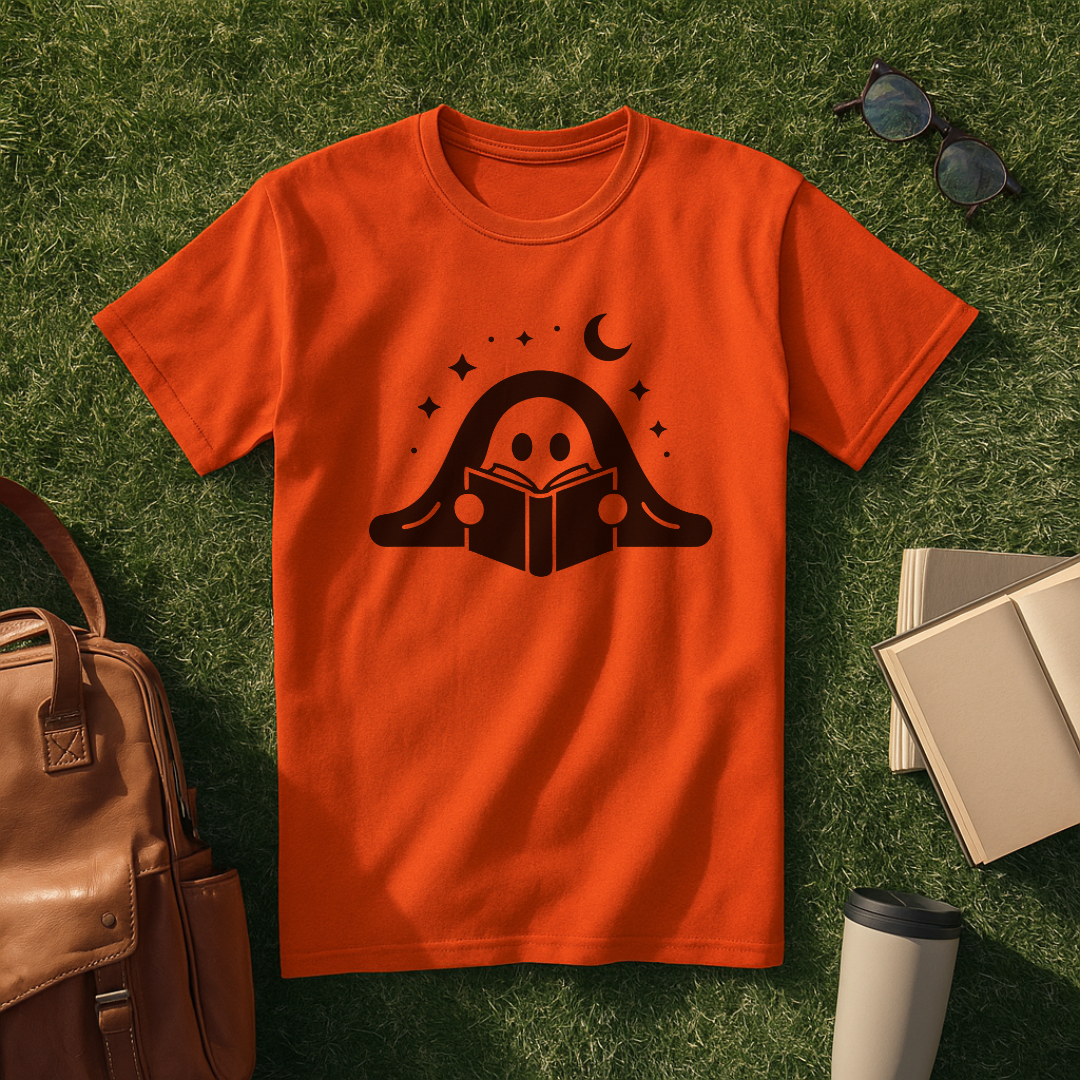 Minimalist Bookish Ghost T-Shirt