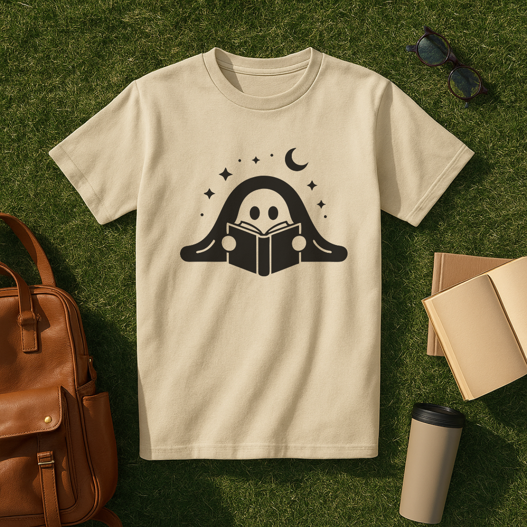 Minimalist Bookish Ghost T-Shirt