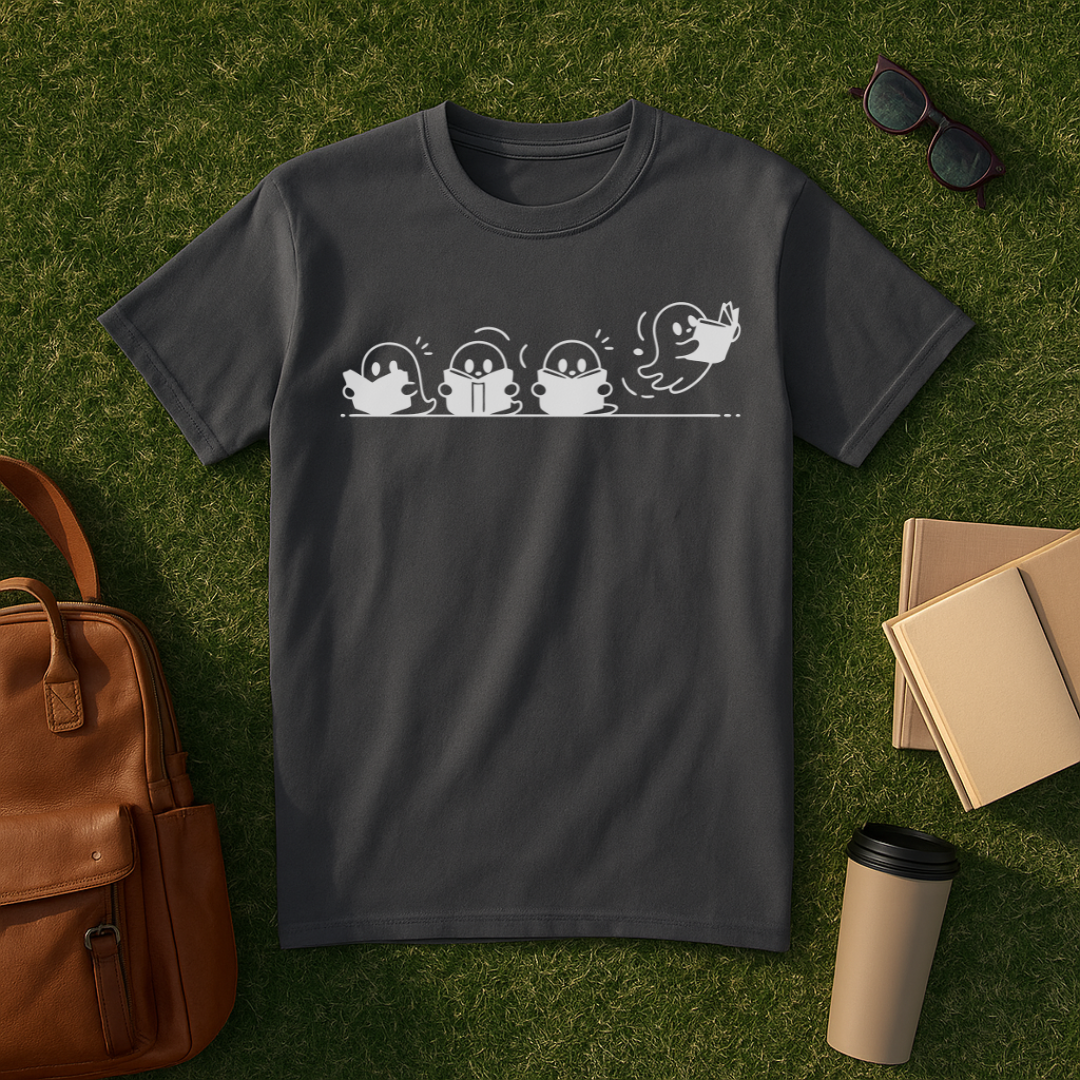 Minimalist Bookish Ghosts T-Shirt