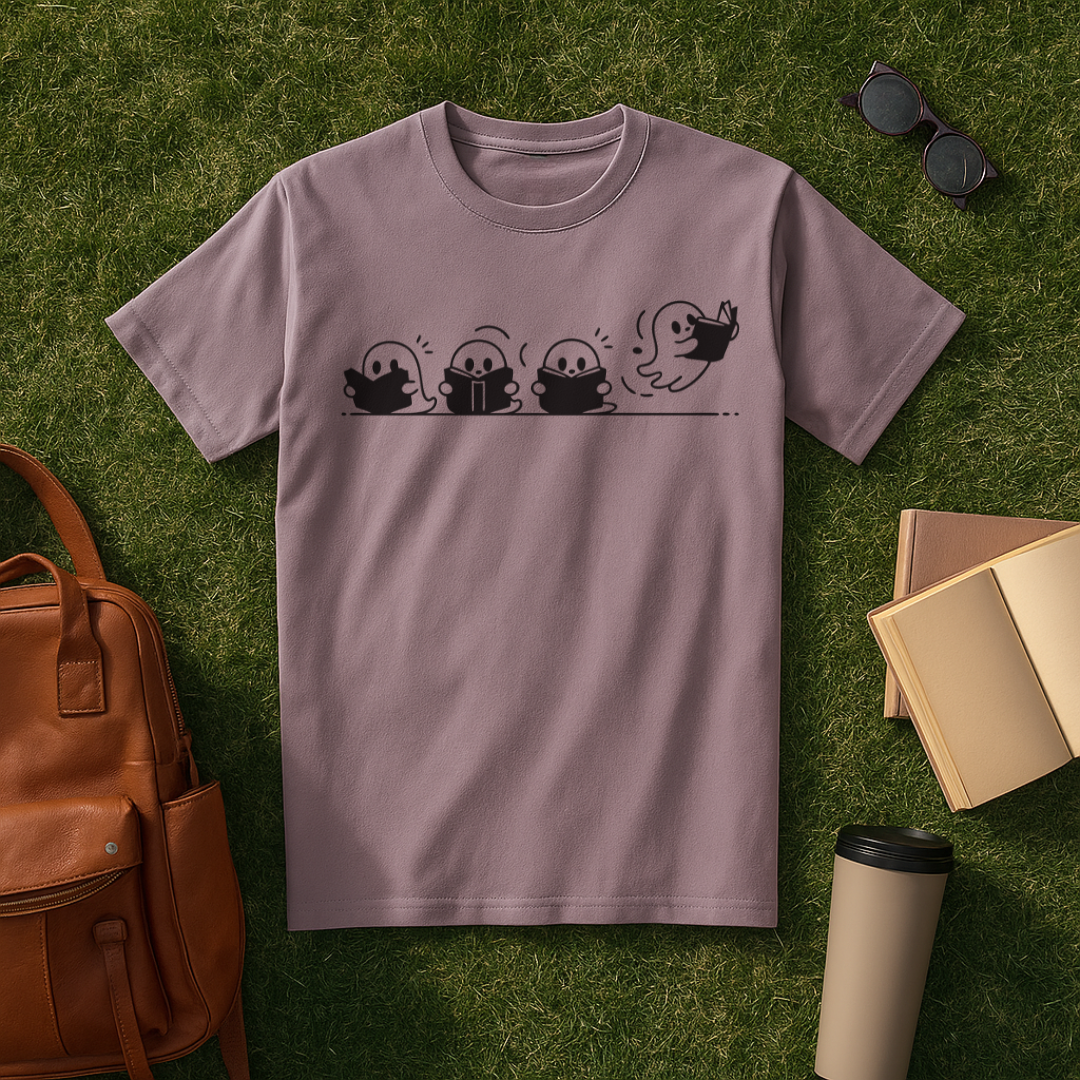 Minimalist Bookish Ghosts T-Shirt