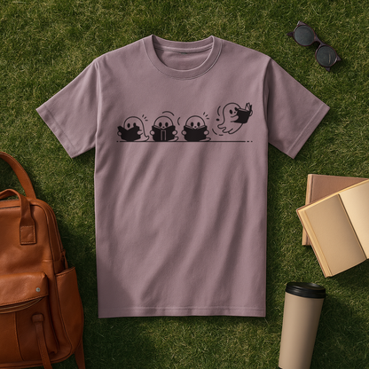 Minimalist Bookish Ghosts T-Shirt