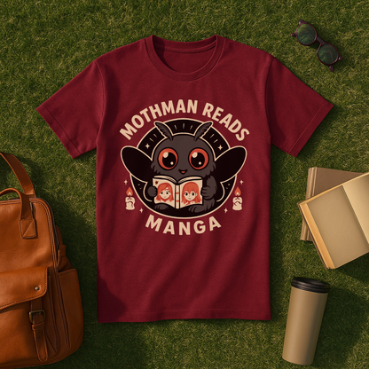 Mothman Reads Manga T-Shirt