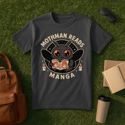 Mothman Reads Manga T-Shirt