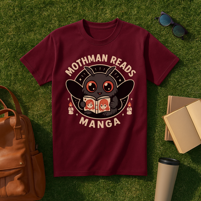Mothman Reads Manga T-Shirt