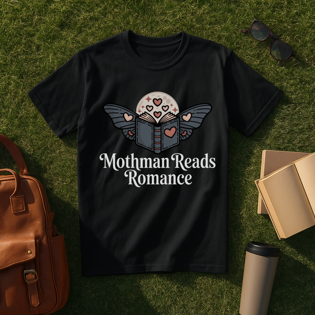 Mothman Reads Romance T-Shirt