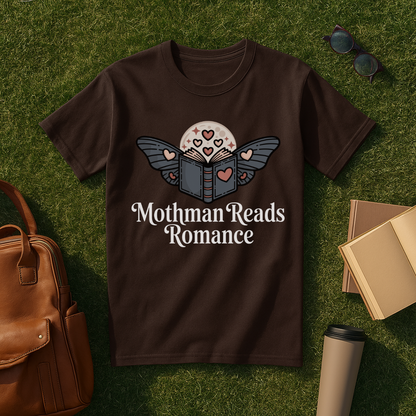 Mothman Reads Romance T-Shirt