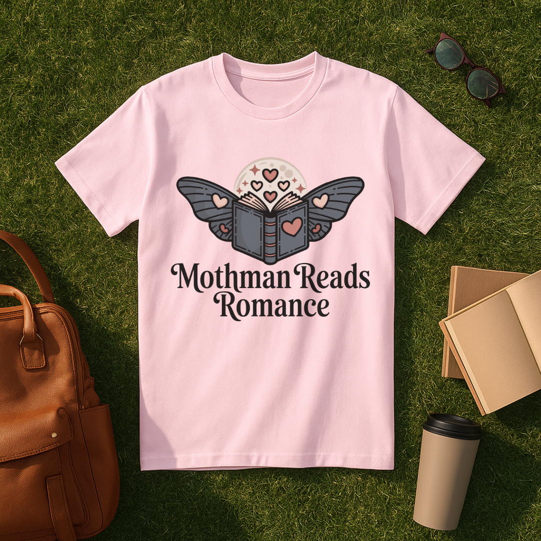 Mothman Reads Romance T-Shirt