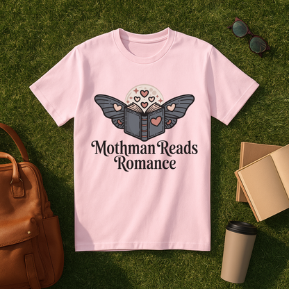 Mothman Reads Romance T-Shirt