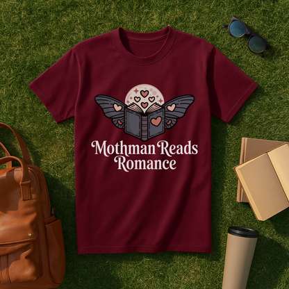 Mothman Reads Romance T-Shirt