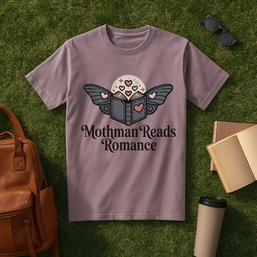 Mothman Reads Romance T-Shirt