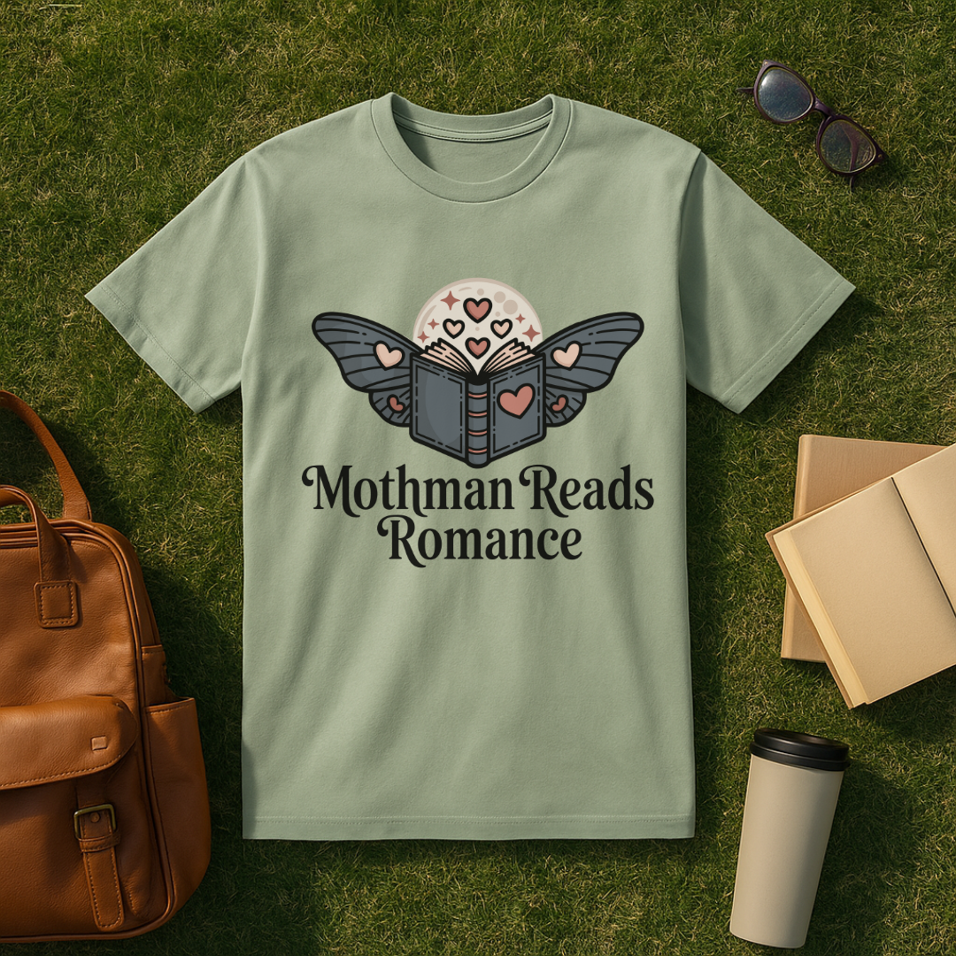 Mothman Reads Romance T-Shirt
